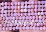 COP1741 15.5 inches 5mm - 5.5mm faceted round natural pink opal beads