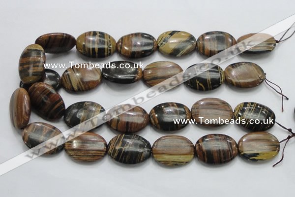COP217 15.5 inches 22*30mm oval natural brown opal gemstone beads