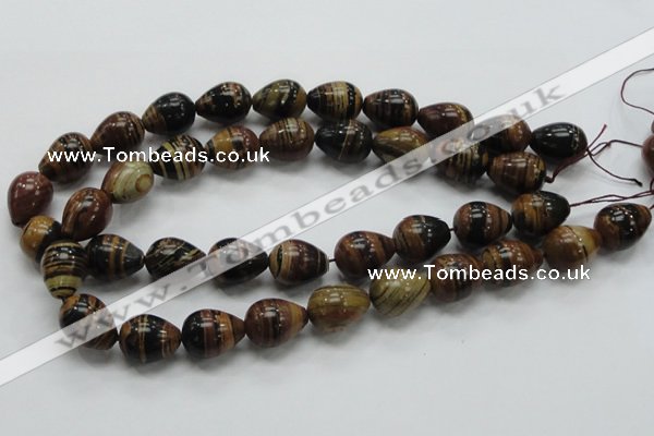 COP239 15.5 inches 15*20mm teardrop natural brown opal gemstone beads