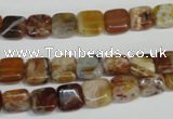 COP320 15.5 inches 8*8mm square brandy opal gemstone beads wholesale