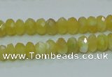 COP352 15.5 inches 5*8mm faceted rondelle yellow opal gemstone beads wholes