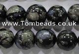 COP456 15.5 inches 14mm round natural grey opal gemstone beads
