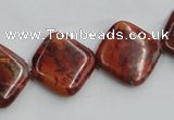 COP528 15.5 inches 18*18mm diamond red opal gemstone beads wholesale