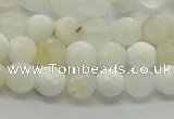 COP931 15.5 inches 6mm faceted round white opal gemstone beads
