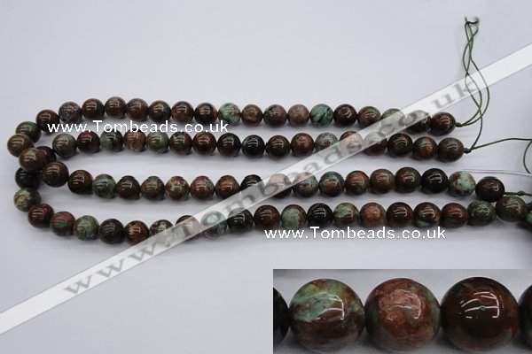 COP987 15.5 inches 10mm round green opal gemstone beads wholesale
