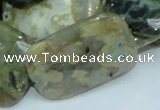 COS10 15.5 inches 25*35mm rectangle ocean stone beads wholesale
