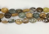 COS260 15.5 inches 13*18mm oval ocean stone beads wholesale
