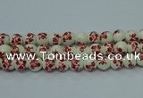 CPB615 15.5 inches 14mm round Painted porcelain beads