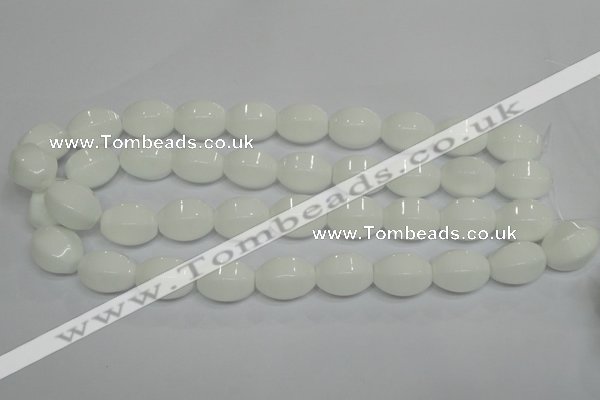 CPB72 15.5 inches 15*20mm rice white porcelain beads wholesale