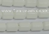 CPB75 15.5 inches 10*14mm column white porcelain beads wholesale