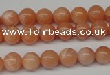CPE03 15.5 inches 8mm round peach stone beads wholesale