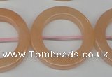 CPE32 15.5 inches 30mm donut peach stone beads wholesale