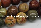 CPJ16 15.5 inches 8mm round picasso jasper beads wholesale