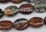 CPJ166 15.5 inches 13*18mm oval picasso jasper gemstone beads