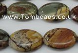 CPJ167 15.5 inches 18*25mm oval picasso jasper gemstone beads