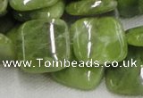 CPO11 15.5 inches 20*20mm square olivine gemstone beads wholesale