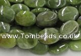 CPO12 15.5 inches 10*14mm oval olivine gemstone beads wholesale