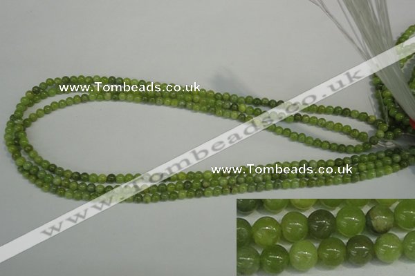 CPO20 15.5 inches 4mm round olivine gemstone beads wholesale