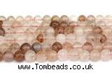 CPQ342 15.5 inches 8mm round pink quartz gemstone beads