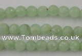 CPR111 15.5 inches 6mm faceted round natural prehnite beads wholesale