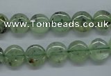 CPR212 15.5 inches 12mm flat round natural prehnite beads wholesale