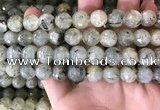CPR353 15.5 inches 11mm faceted round prehnite beads wholesale