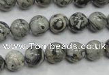 CPT104 15.5 inches 10mm round grey picture jasper beads