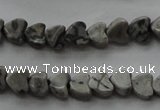 CPT184 15.5 inches 4*4mm heart grey picture jasper beads wholesale