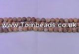CPT522 15.5 inches 8mm round matte picture jasper beads