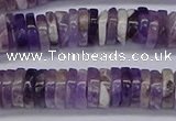 CRB1008 15.5 inches 2*7mm heishi dogtooth amethyst beads wholesale