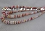 CRB1126 15.5 inches 5*8mm - 9*18mm faceted rondelle pink opal beads