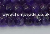 CRB1805 15.5 inches 5*8mm faceted rondelle amethyst beads