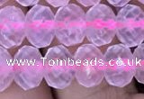 CRB1941 15.5 inches 6*8mm faceted rondelle rose quartz beads