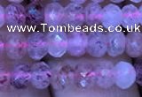 CRB1955 15.5 inches 3.5*5mm faceted rondelle strawberry quartz beads