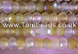 CRB2217 15.5 inches 2*3mm faceted rondelle yellow opal beads