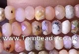 CRB2613 15.5 inches 2*3mm faceted rondelle pink opal beads