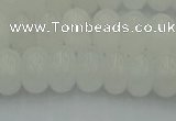 CRB2812 15.5 inches 6*10mm rondelle white jade beads wholesale
