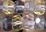 CRB3019 15.5 inches 6*8mm faceted rondelle ametrine beads