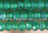 CRB3171 15.5 inches 2.5*4mm faceted rondelle tiny green agate beads