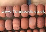 CRB5014 15.5 inches 4*6mm rondelle matte red jasper beads wholesale