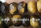CRB5121 15.5 inches 4*6mm faceted rondelle yellow tiger eye beads