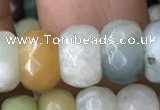 CRB5164 15.5 inches 5*8mm faceted rondelle amazonite beads wholesale