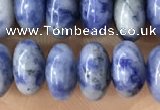 CRB5354 15.5 inches 5*8mm rondelle blue spot stone beads wholesale