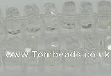 CRB550 15.5 inches 7*12mm faceted rondelle white crystal beads