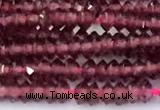 CRB5731 15 inches 1*2mm faceted red garnet beads