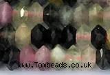 CRB5754 15 inches 2*3mm faceted tourmaline beads