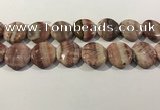 CRC1073 15.5 inches 25mm flat round rhodochrosite beads