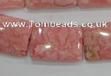 CRC110 15.5 inches 18*25mm rectangle natural argentina rhodochrosite beads