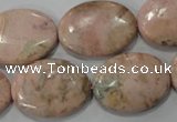 CRC307 15.5 inches 18*25mm oval Peru rhodochrosite beads