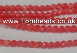 CRC510 15.5 inches 4mm faceted round synthetic rhodochrosite beads